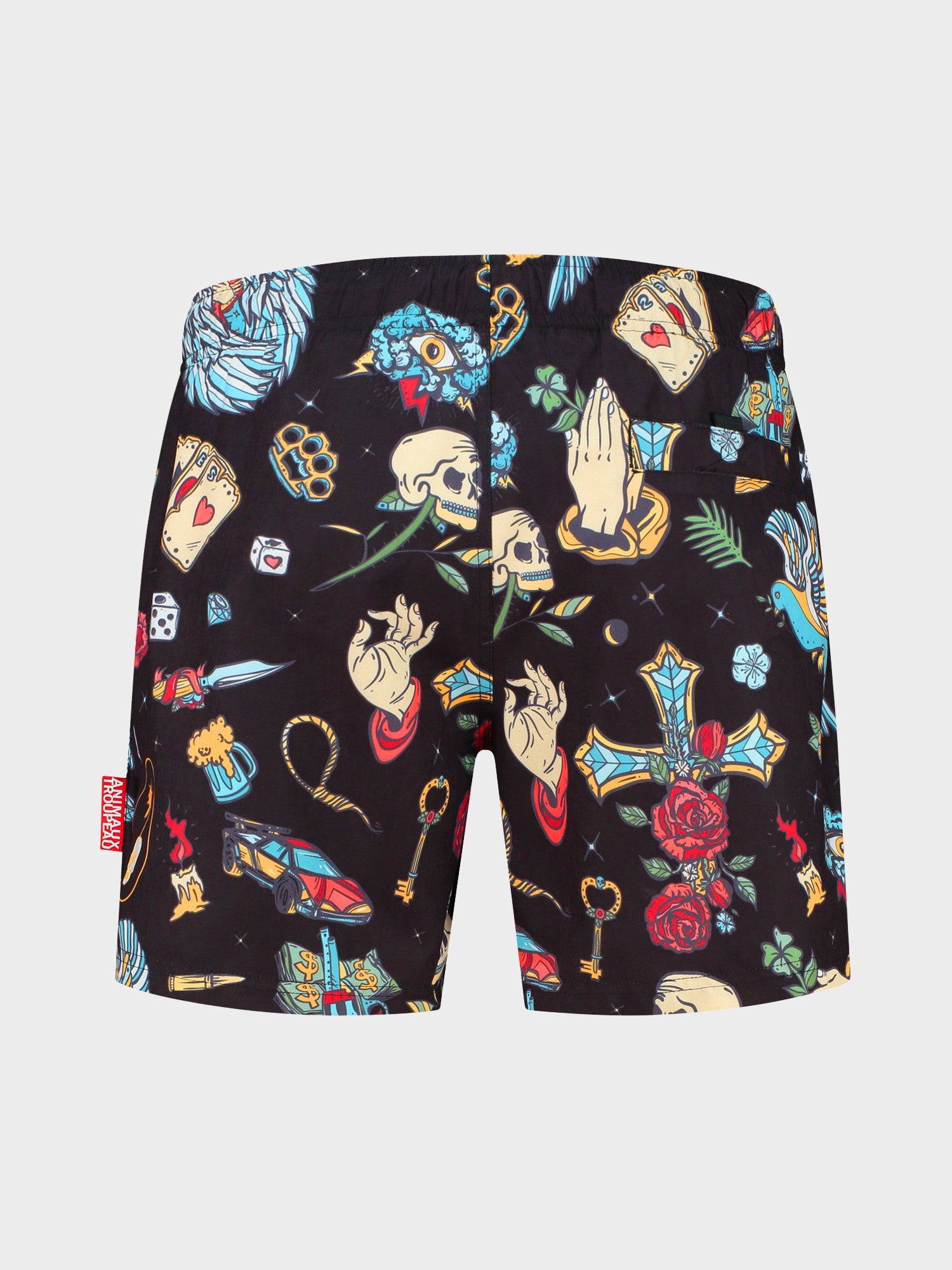 Zwembroek heren zwart Animaux Troupeau Black Rose Back Zwembroek heren zwart Animaux Troupeau Black Rose Back