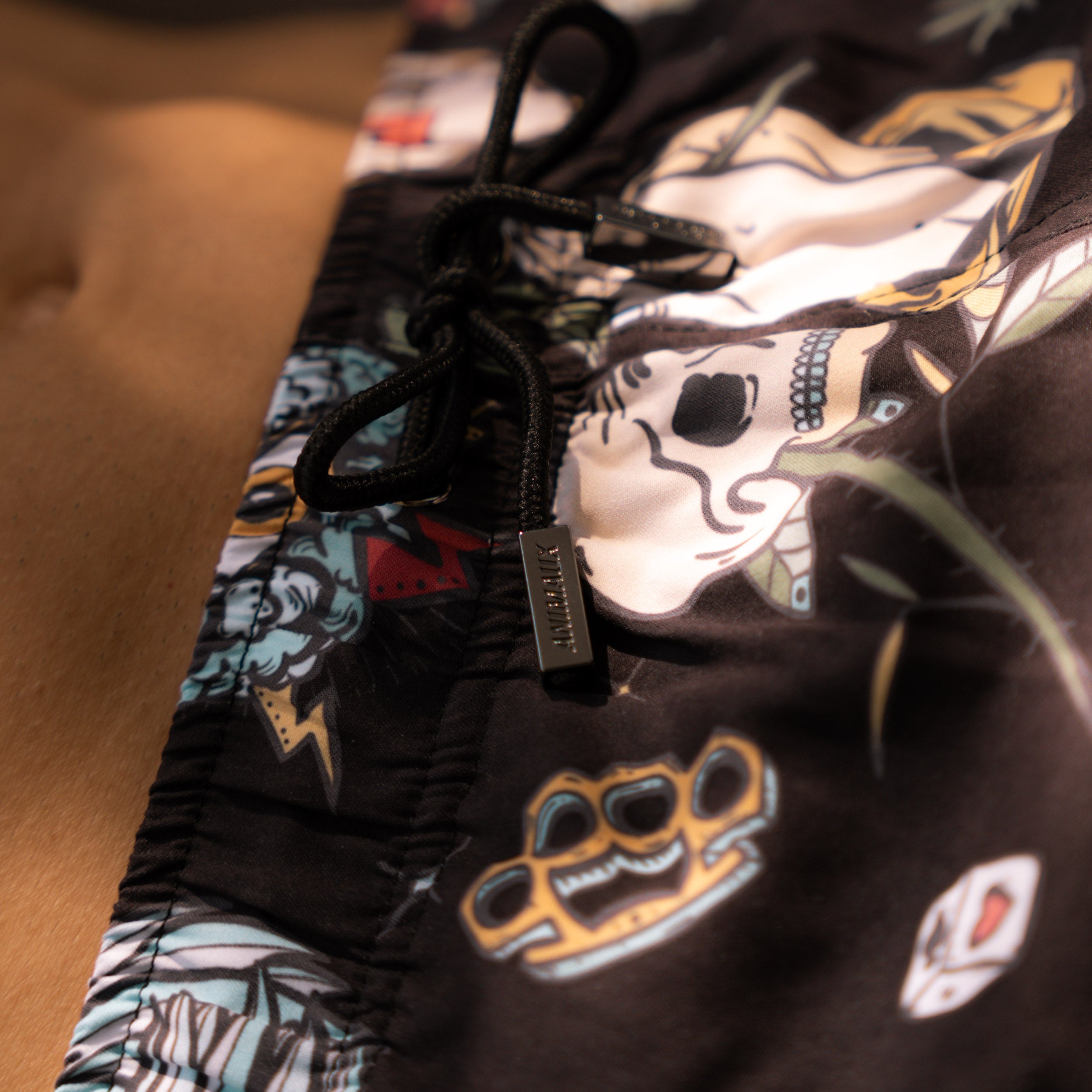 Zwembroek heren zwart Animaux Troupeau Black Rose Detail Zwembroek heren zwart Animaux Troupeau Black Rose Detail