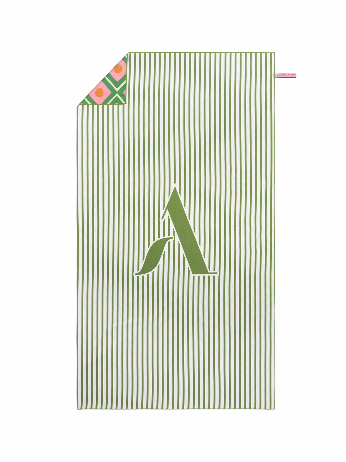 Reishanddoek Groen Streep Animaux Troupeau Green Stipes