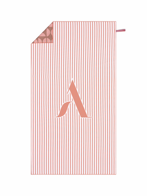Reishanddoek Roze streep Animaux Troupeau Soft Red Stipes
