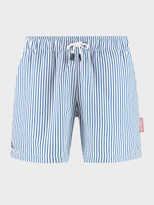 Zwembroek heren blauwe streep Animaux Troupeau Blue Stripes front