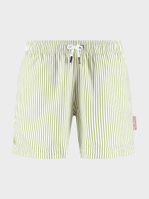 Zwembroek heren groene streep Animaux Troupeau Green Stripes Front