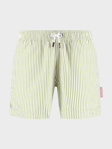 Zwembroek heren groene streep Animaux Troupeau Green Stripes Front