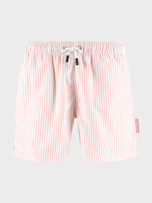 Zwembroek heren roze streep Animaux Troupeau Soft Red Front