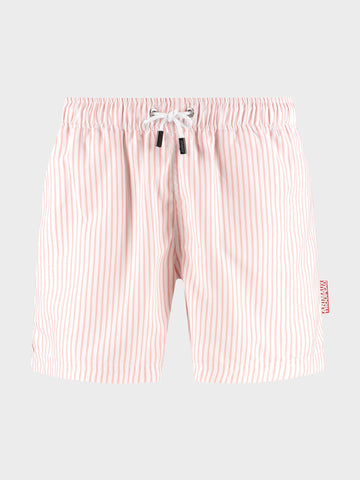 Zwembroek heren roze streep Animaux Troupeau Soft Red Front