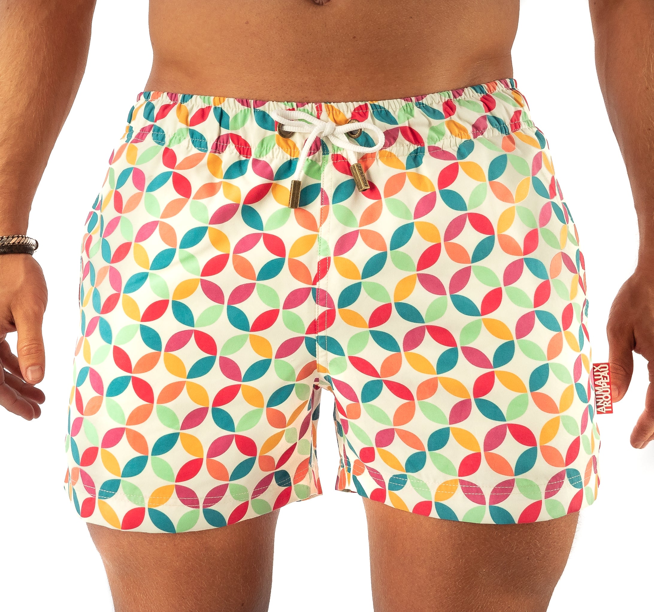 Zwembroek heren retro Animaux Troupeau Disco Inferno Front