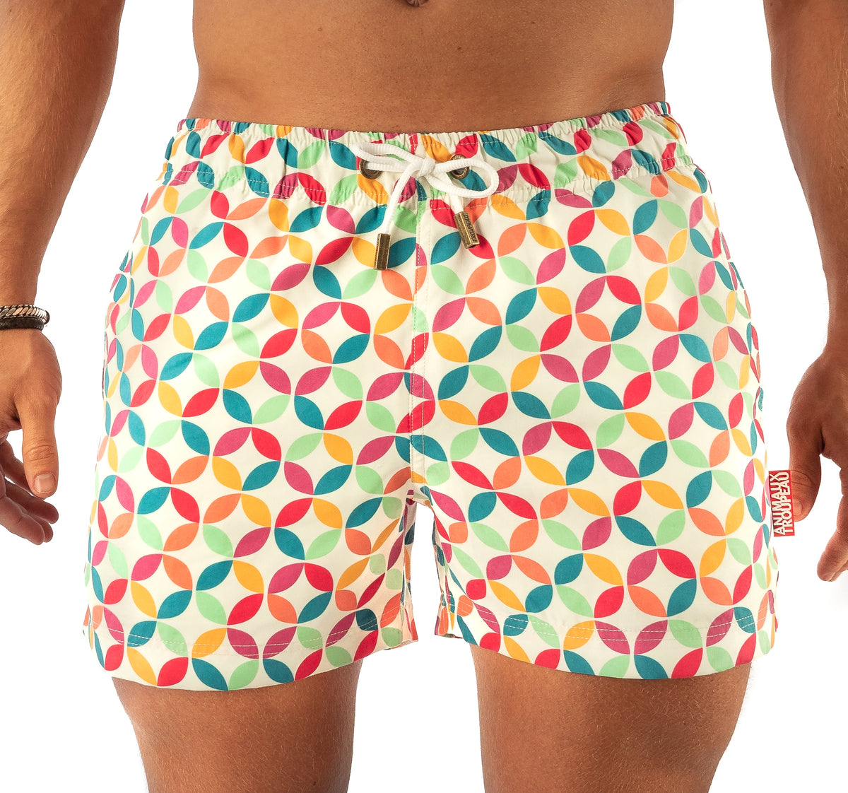 Zwembroek heren retro Animaux Troupeau Disco Inferno Front